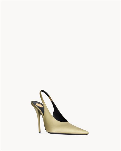 L'ENTRACTE slingback pumps in satin crepe 